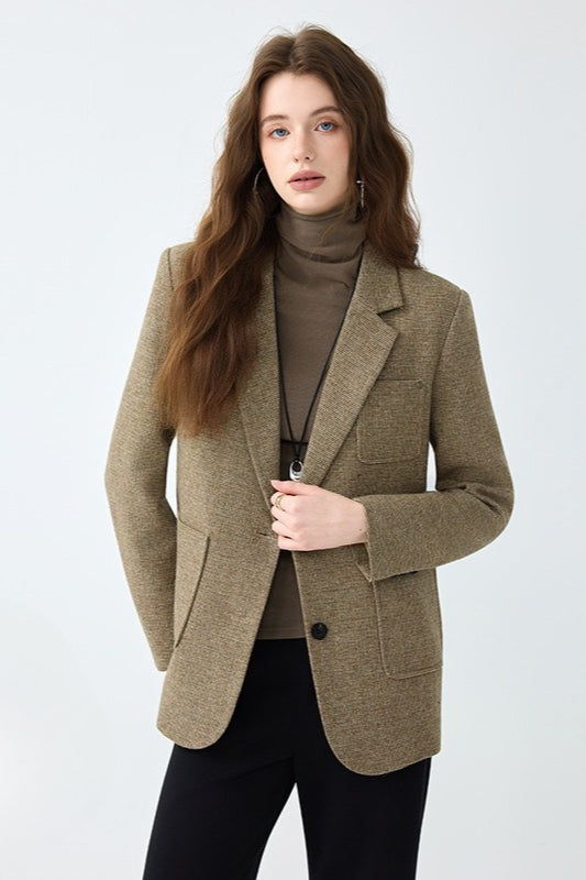 Maillard Brown Wool Blazer