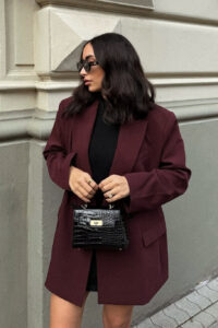Oversized Wide Lapel Structured Blazer
