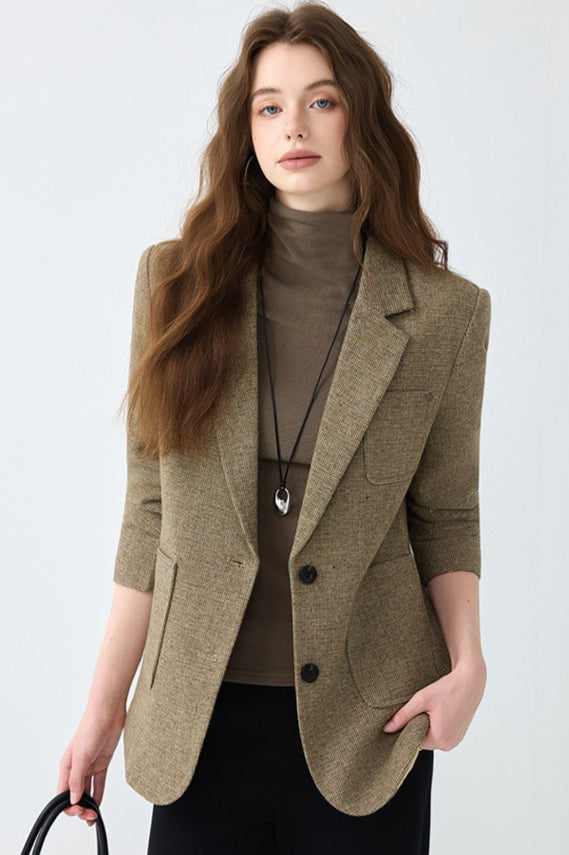 Maillard Brown Wool Blazer