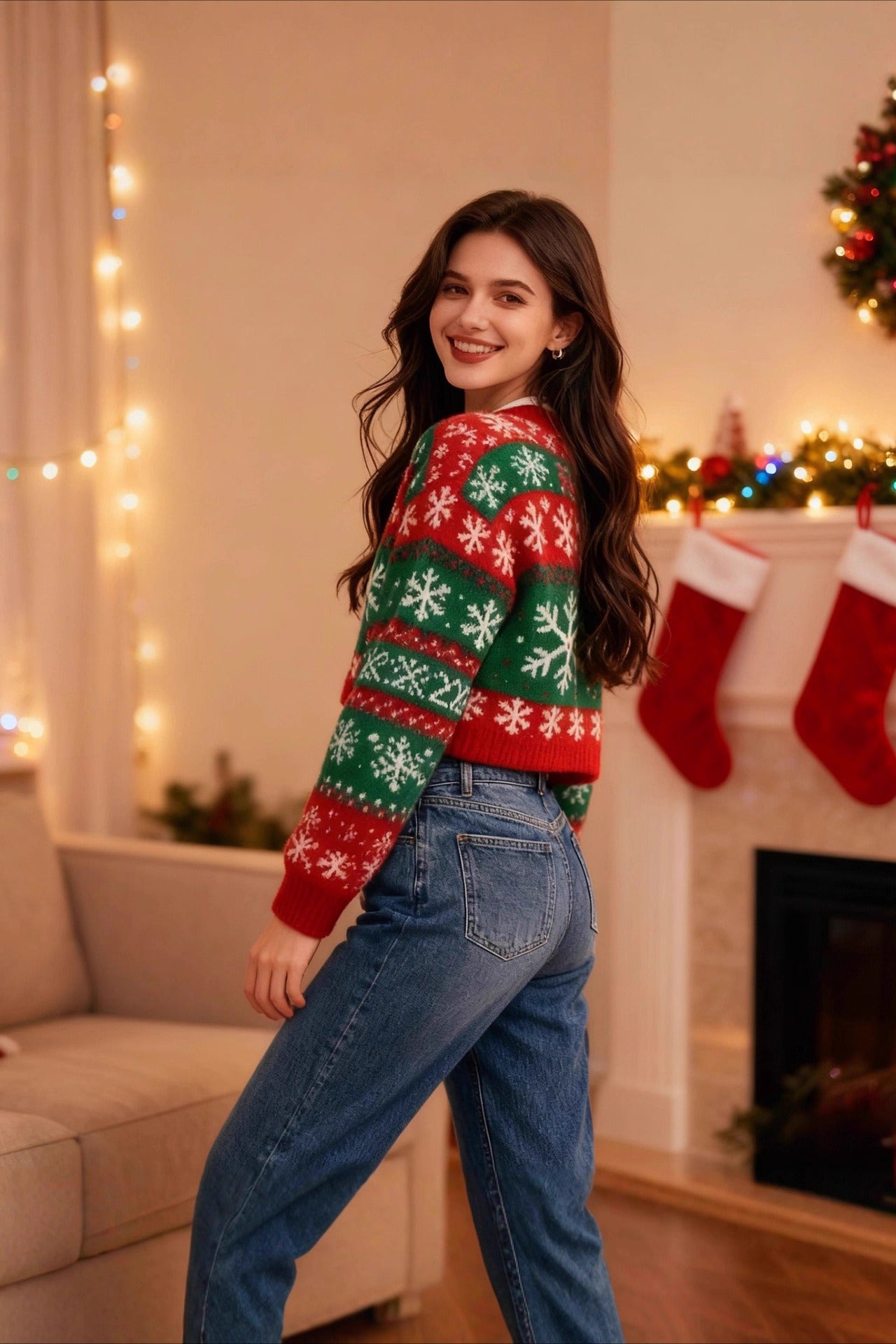 Snowflake Knit Cardigan