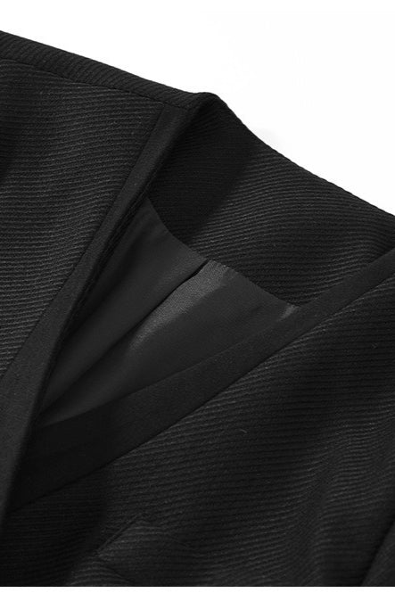 Double Breasted Wool Blend Blazer