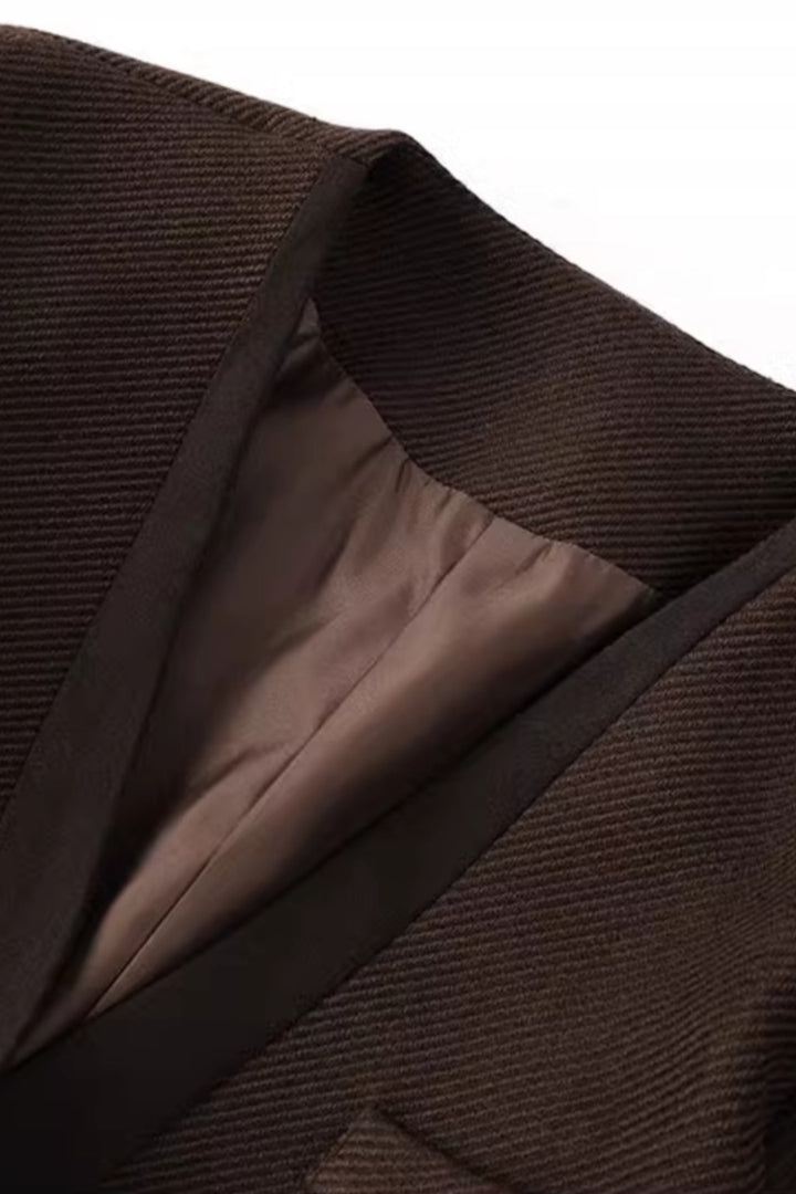V Neck Single Breasted Blazer