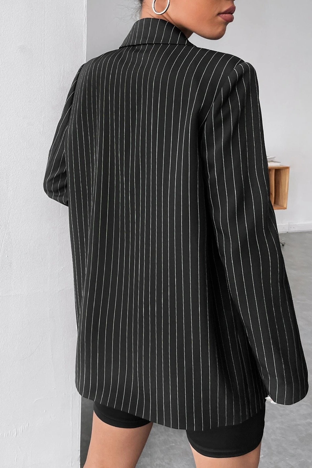 Striped Casual Blazer
